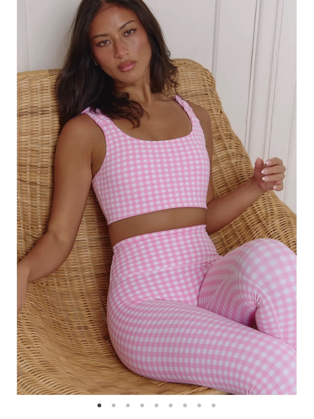 Astoria Active - Sports bra and leggings Pink Gingham Medium